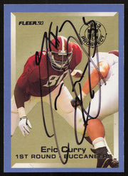 Eric Curry Autographed 1993 Fleer Prospect Rookie Card #4 Tampa Bay Buccaneers SKU #260783