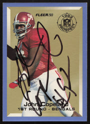 John Copeland Autographed 1993 Fleer Prospect Rookie Card #3 Cincinnati Bengals SKU #260784