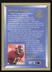 George Teague Autographed 1993 Fleer Prospect Rookie Card #18 Green Bay Packers SKU #260787
