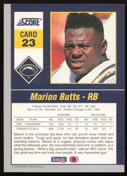 Marion Butts Autographed 1992 Score '90s Gridiron Stars Card #23 San Diego Chargers SKU #260790