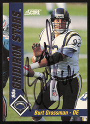 Burt Grossman Autographed 1992 Score '90s Gridiron Stars Card #31 San Diego Chargers SKU #260793