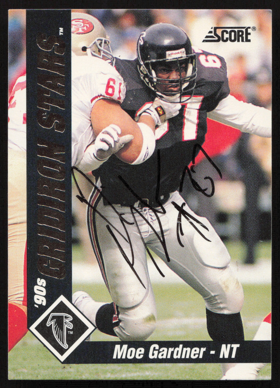 Moe Gardner Autographed 1992 Score '90s Gridiron Stars Card #6 Atlanta Falcons SKU #260797