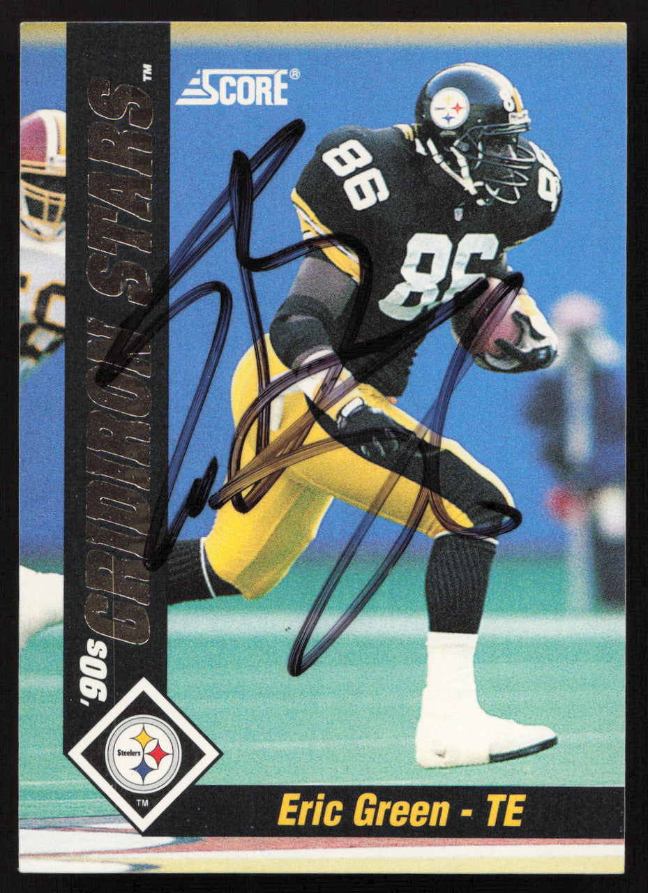 Eric Green Autographed 1992 Score '90s Gridiron Stars Card #13 Pittsburgh Steelers SKU #260798