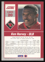 Ken Harvey Autographed 1992 Score '90s Gridiron Stars Card #20 Arizona Cardinals SKU #260799