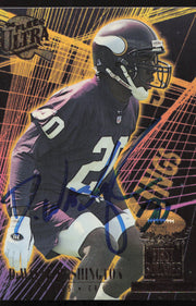 DeWayne Washington Autographed 1994 Fleer Ultra First Rounder Rookie Card #17 Minnesota Vikings SKU #260808
