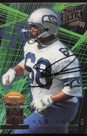 Sam Adams Autographed 1994 Fleer Ultra First Rounder Rookie Card #1 Seattle Seahawks SKU #260809