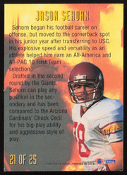 Jason Sehorn Autographed 1994 Fleer NFL Prospects Rookie Card #21 New York Giants SKU #260813