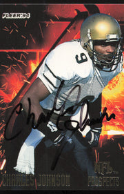 Charles Johnson Autographed 1994 Fleer NFL Prospects Rookie Card #13 Pittsburgh Steelers SKU #260814