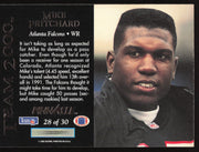 Mike Pritchard Autographed 1992 Pinnacle Team 2000 Card #28 Atlanta Falcons SKU #260827