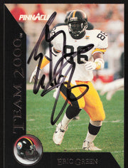 Eric Green Autographed 1992 Pinnacle Team 2000 Card #12 Pittsburgh Steelers SKU #260828