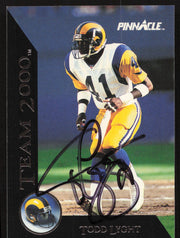 Todd Lyght Autographed 1992 Pinnacle Team 2000 Card #30 Los Angeles Rams SKU #260829