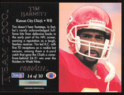 Tim Barnett Autographed 1992 Pinnacle Team 2000 Card #14 Kansas City Chiefs SKU #260831