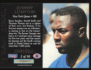 Rodney Hampton Autographed 1992 Pinnacle Team 2000 Card #2 New York Giants SKU #260834