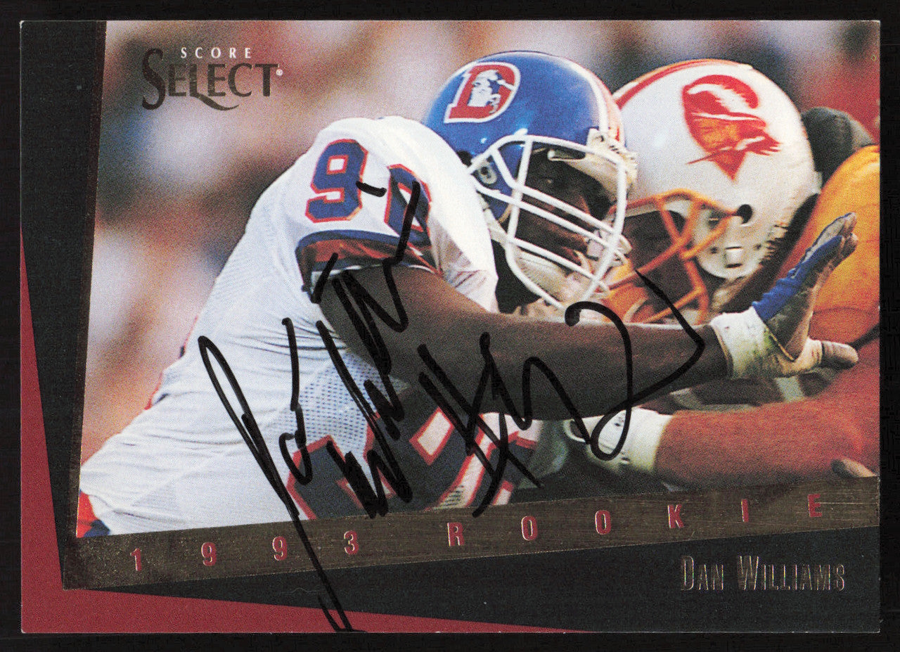 Dan Williams Autographed 1993 Score Select Rookie Card #178 Denver Broncos SKU #260848