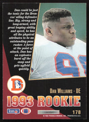 Dan Williams Autographed 1993 Score Select Rookie Card #178 Denver Broncos SKU #260848