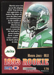Marvin Jones Autographed 1993 Score Select Rookie Card #176 New York Jets SKU #260849