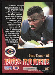 Curtis Conway Autographed 1993 Score Select Rookie Card #167 Chicago Bears SKU #260851