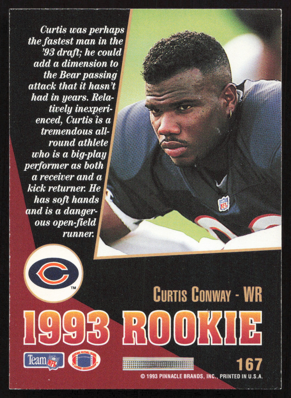 Curtis Conway Autographed 1993 Score Select Rookie Card #167 Chicago Bears SKU #260851