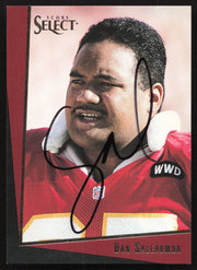Dan Saleaumua Autographed 1993 Score Select Card #162 Kansas City Chiefs SKU #260855