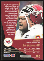 Dan Saleaumua Autographed 1993 Score Select Card #162 Kansas City Chiefs SKU #260855