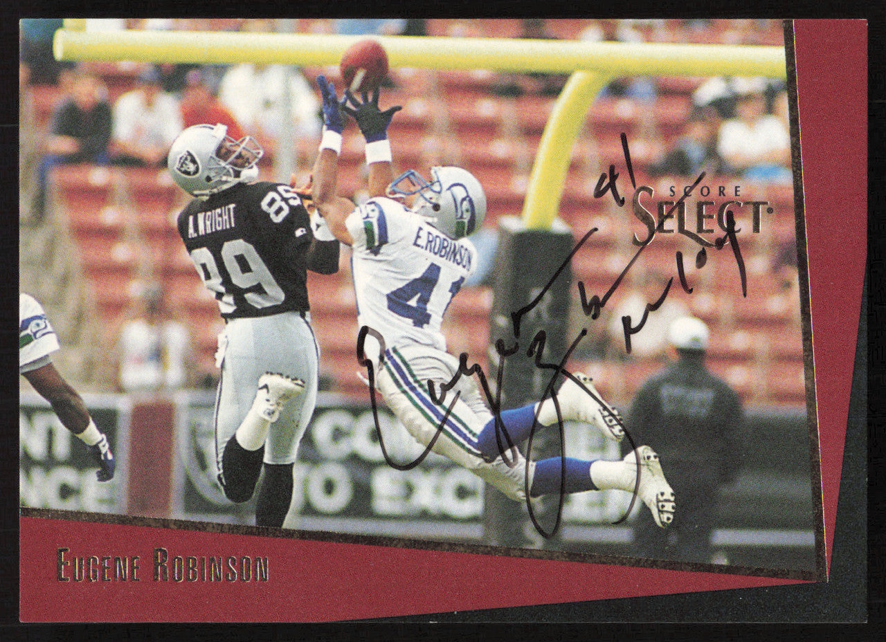 Eugene Robinson Autographed 1993 Score Select Card #160 Seattle Seahawks SKU #260856