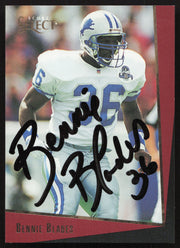 Bennie Blades Autographed 1993 Score Select Card #152 Detroit Lions SKU #260860
