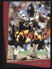 Carlton Haselrig Autographed 1993 Score Select Rookie Card #134 Pittsburgh Steelers SKU #260869