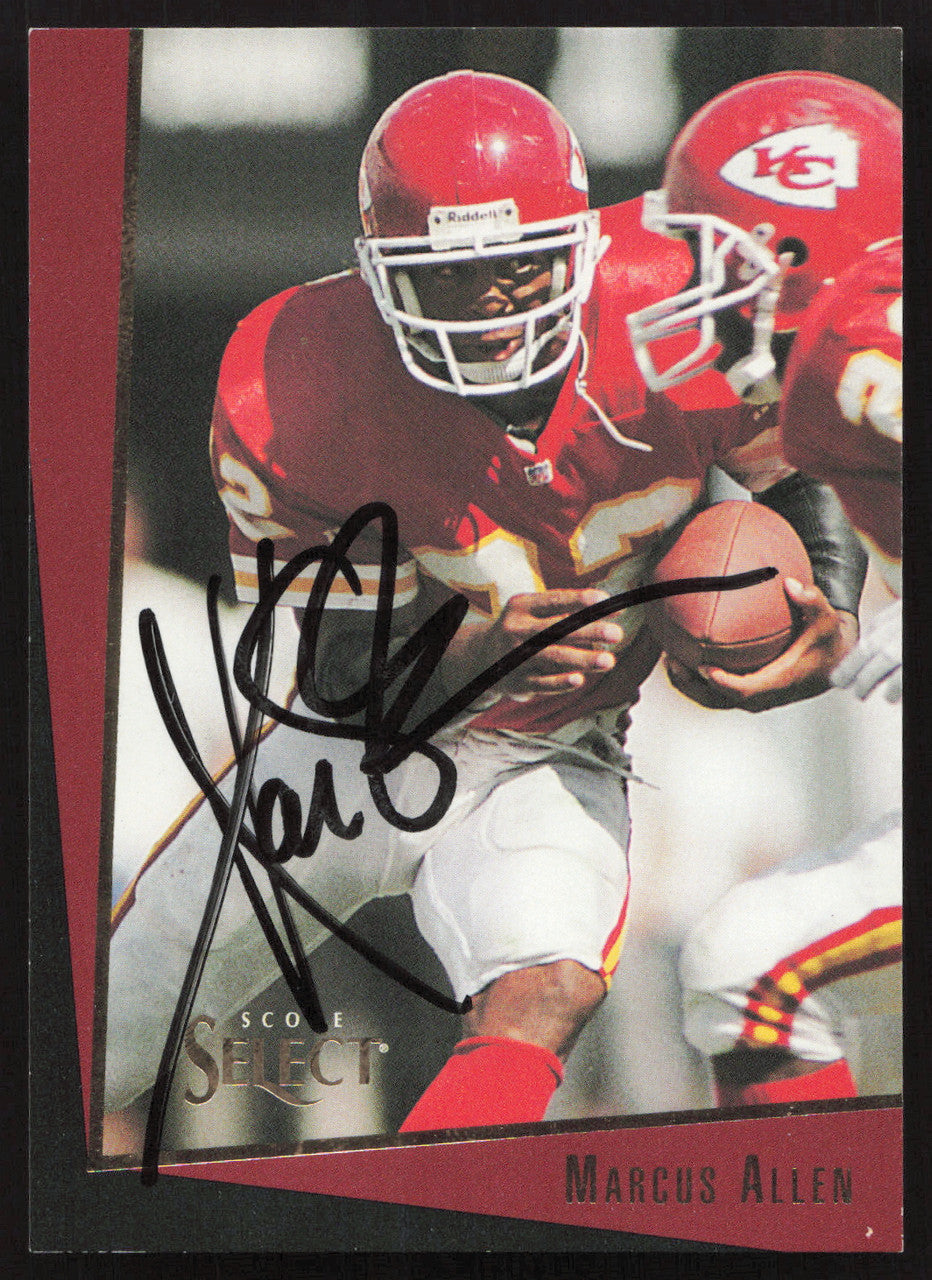 Marcus Allen Autographed 1993 Score Select Card #125 Kansas City Chiefs SKU #260875