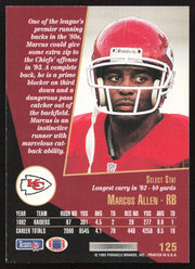 Marcus Allen Autographed 1993 Score Select Card #125 Kansas City Chiefs SKU #260875