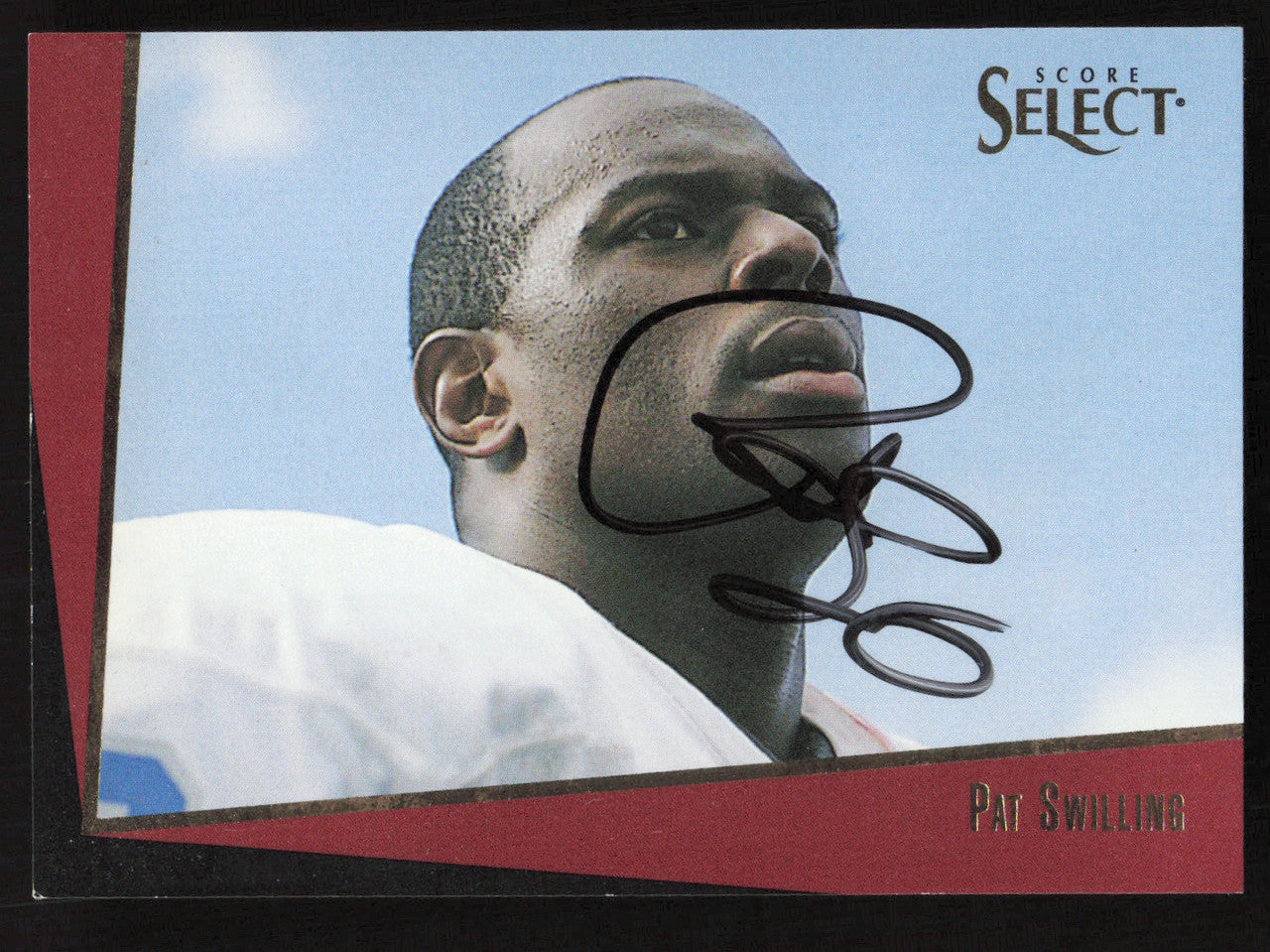 Pat Swilling Autographed 1993 Score Select Card #122 Detroit Lions SKU #260877