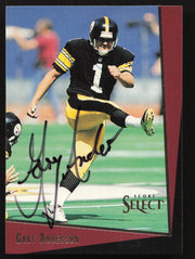 Gary Anderson Autographed 1993 Score Select Card #111 Pittsburgh Steelers SKU #260880