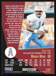 Warren Moon Autographed 1993 Score Select Card #107 Houston Oilers SKU #260881