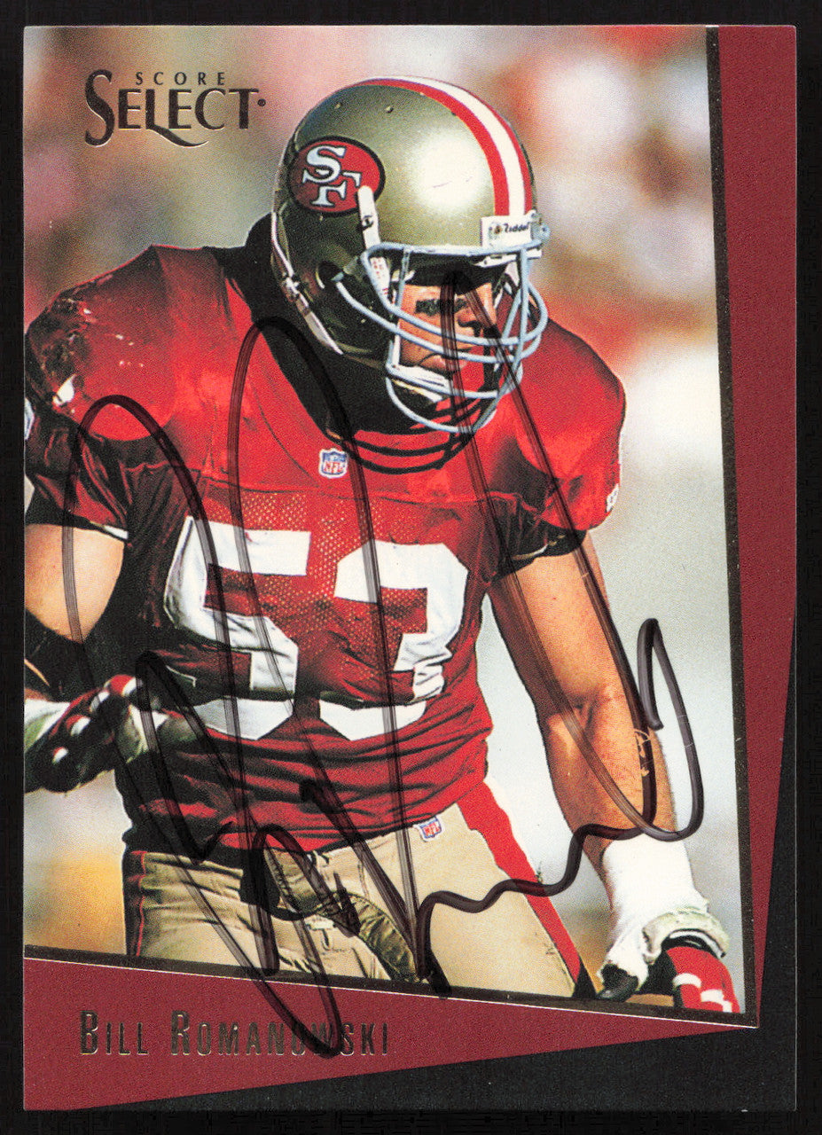 Bill Romanowski Autographed 1993 Score Select Card #85 San Francisco 49ers SKU #260888