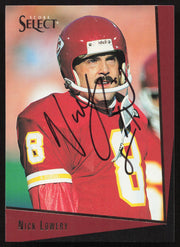 Nick Lowery Autographed 1993 Score Select Card #82 Kansas City Chiefs SKU #260890