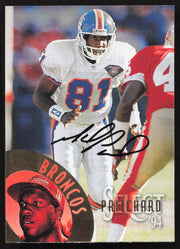 Mike Pritchard Autographed 1994 Score Select Card #182 Denver Broncos SKU #260937