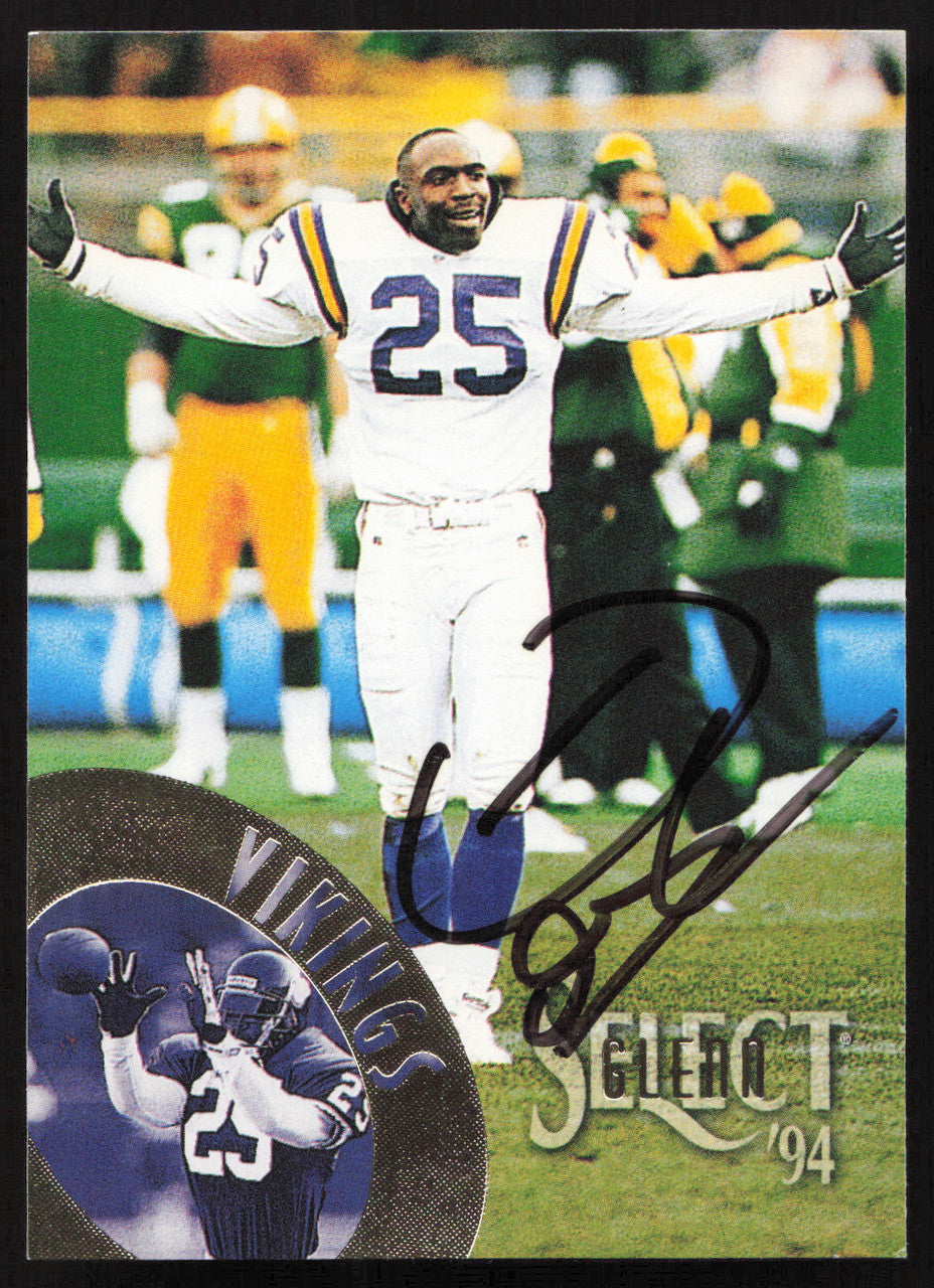 Vencie Glenn Autographed 1994 Score Select Card #99 Minnesota Vikings SKU #260944