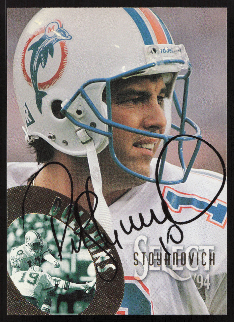 Pete Stoyanovich Autographed 1994 Score Select Card #47 Miami Dolphins SKU #260946