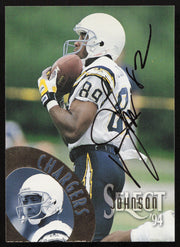 Vance Johnson Autographed 1994 Score Select Card #82 San Diego Chargers SKU #260949
