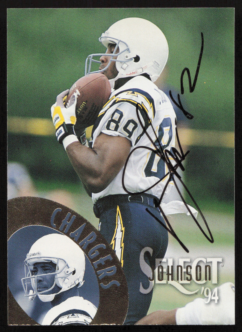 Vance Johnson Autographed 1994 Score Select Card #82 San Diego Chargers SKU #260949