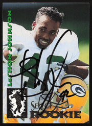 LeShon Johnson Autographed 1994 Score Select Rookie Card #220 Green Bay Packers SKU #260954
