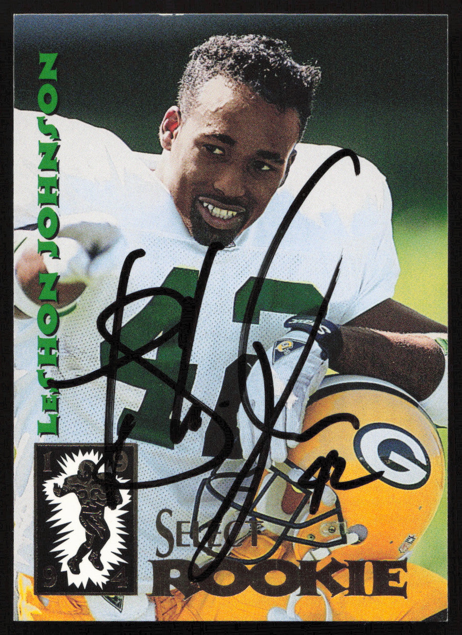 LeShon Johnson Autographed 1994 Score Select Rookie Card #220 Green Bay Packers SKU #260954