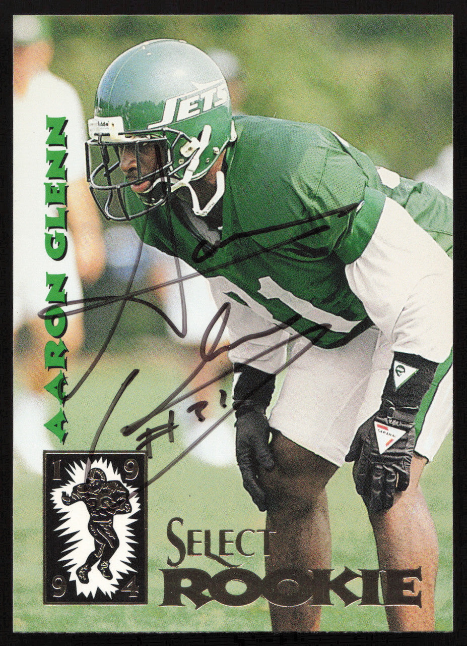 Aaron Glenn Autographed 1994 Score Select Rookie Card #217 New York Jets SKU #260955