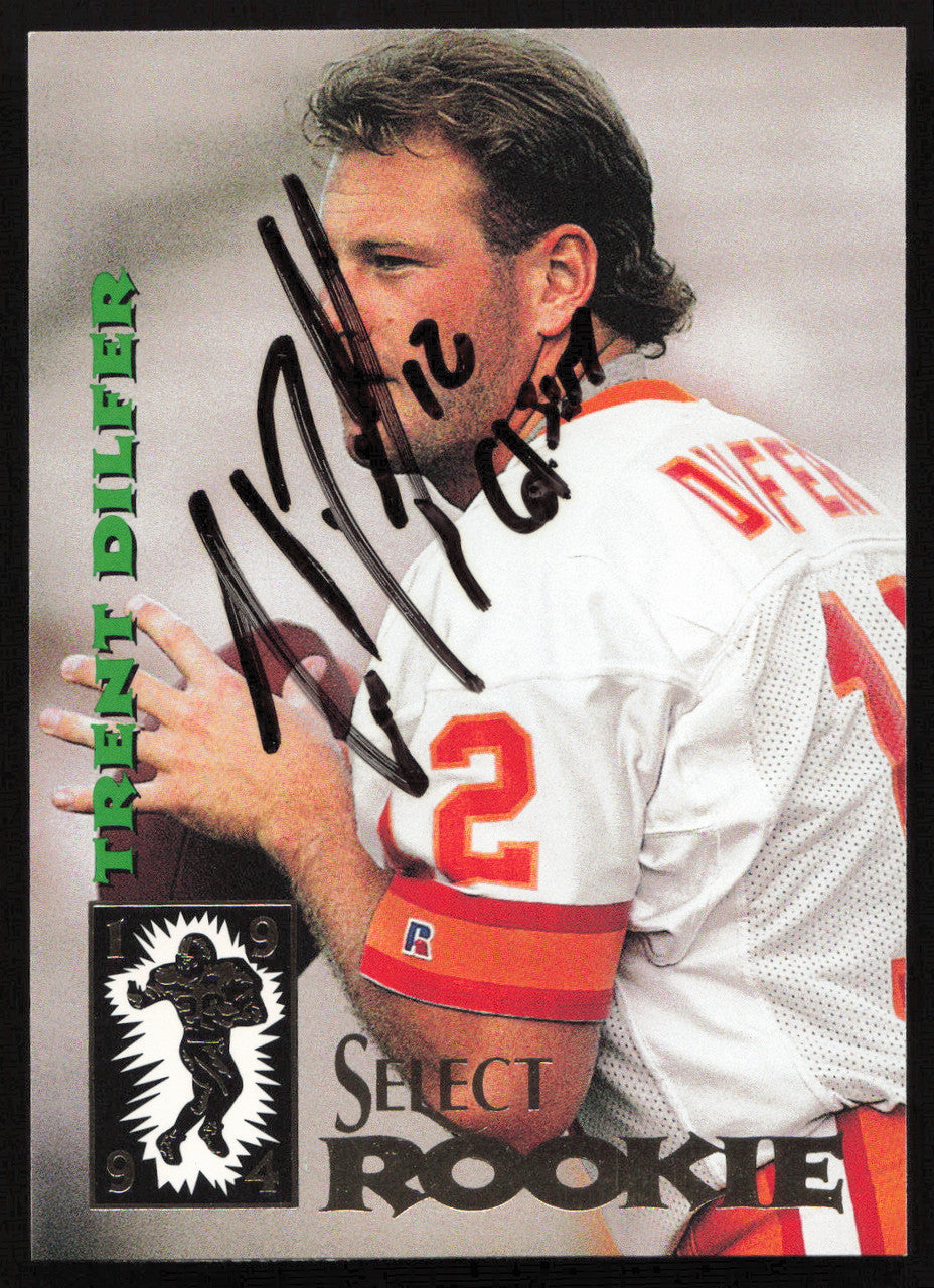 Trent Dilfer Autographed 1994 Score Select Rookie Card #212 Tampa Bay Buccaneers SKU #260956