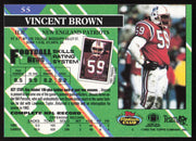 Vincent Brown Autographed 1993 Stadium Club Card #55 New England Patriots SKU #260968