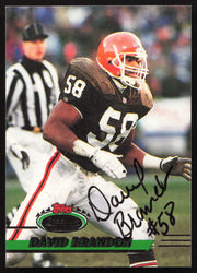 David Brandon Autographed 1993 Stadium Club Card #372 Cleveland Browns SKU #260970
