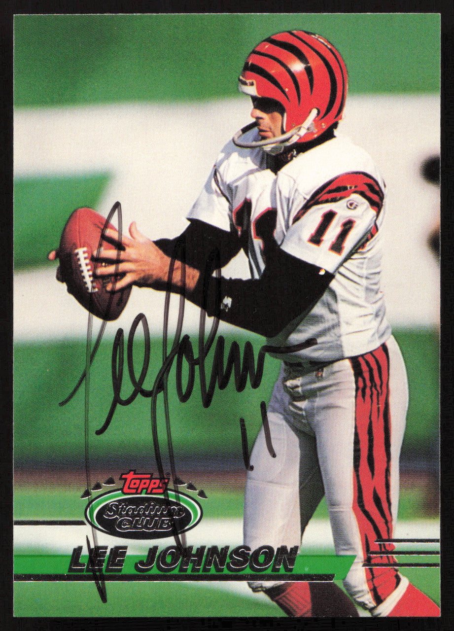 Lee Johnson Autographed 1993 Stadium Club Card #373 Cincinnati Bengals SKU #260971