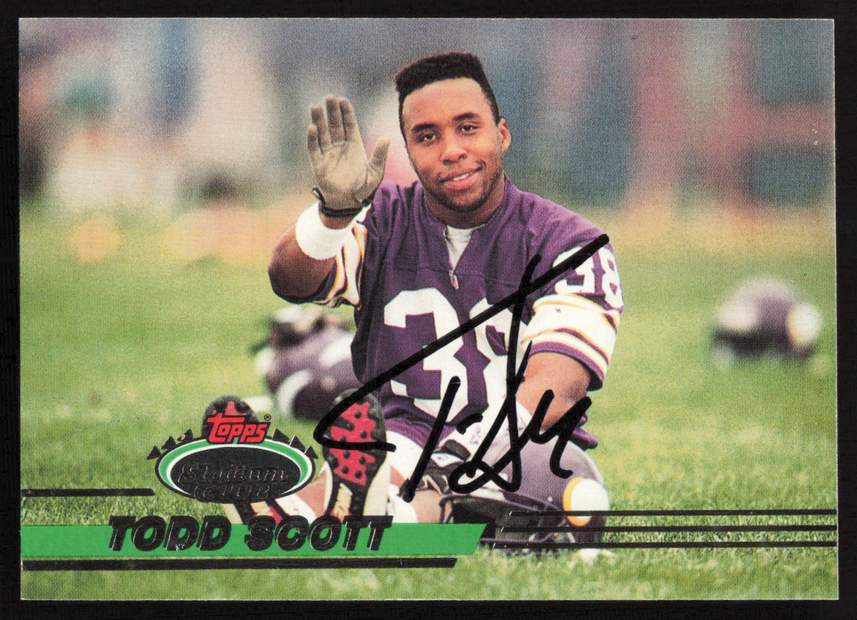 Todd Scott Autographed 1993 Stadium Club Card #164 Minnesota Vikings SKU #260972