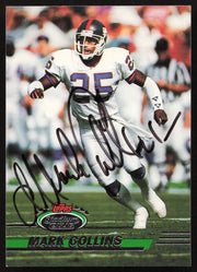 Mark Collins Autographed 1993 Stadium Club Card #118 New York Giants SKU #260975