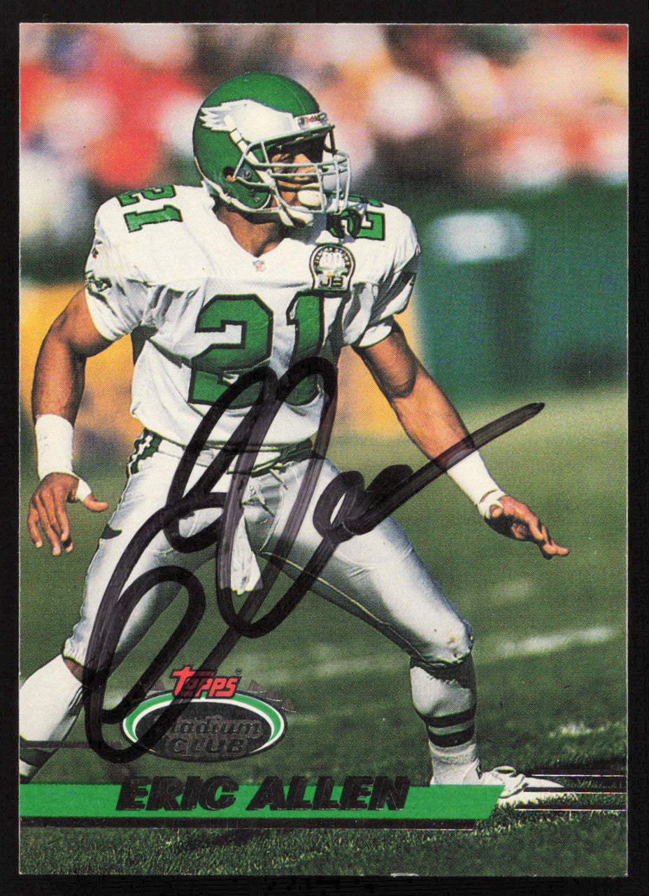 Eric Allen Autographed 1993 Stadium Club Card #196 Philadelphia Eagles SKU #260976