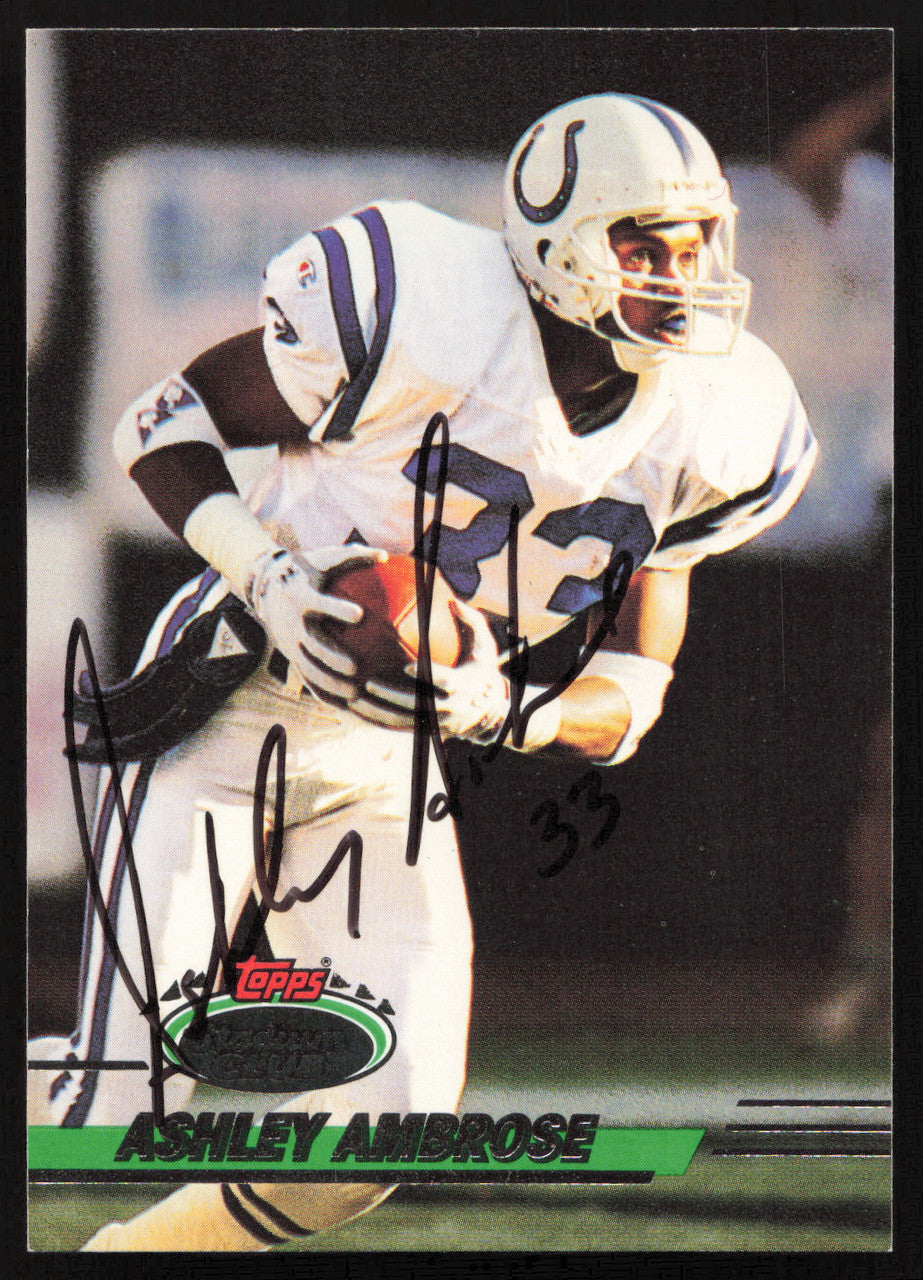 Ashley Ambrose Autographed 1993 Stadium Club Card #191 Indianapolis Colts SKU #260979